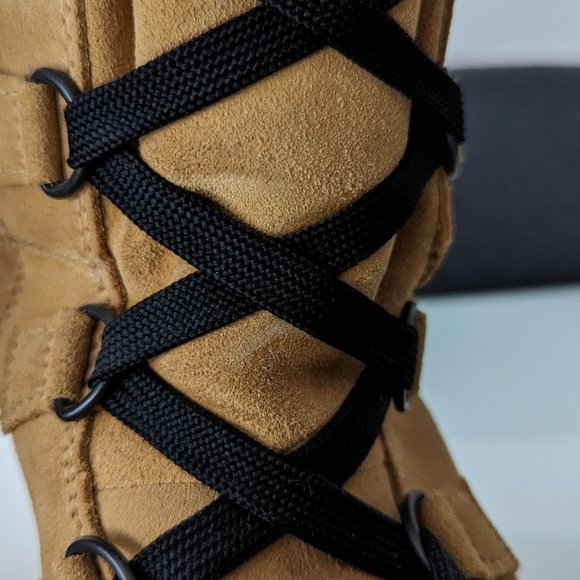 Sorel Tivoli High Leather Waterproof Winter Boots Tan Size 7.5 - Picture 9 of 10